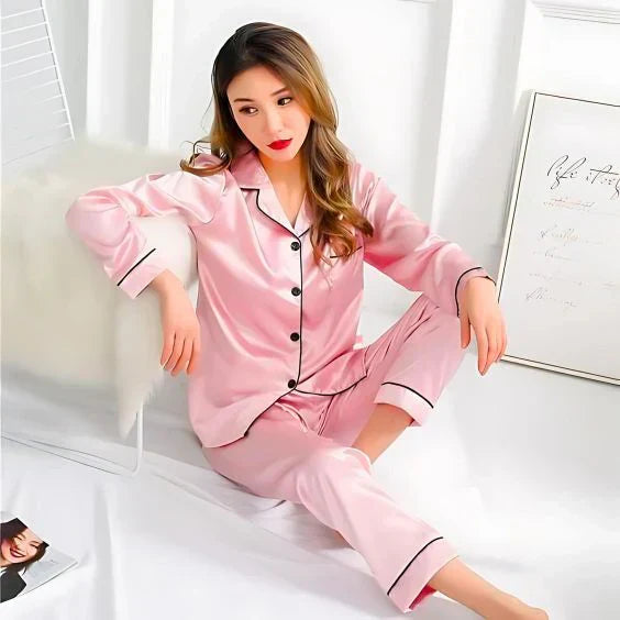 Baby pink Silk Pj Set