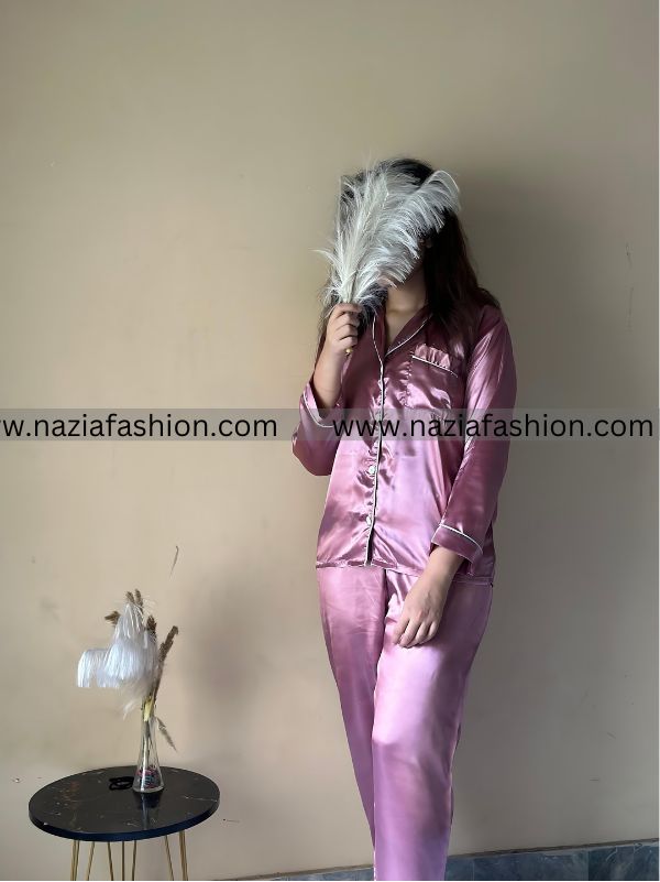 pink Silk Pj Set