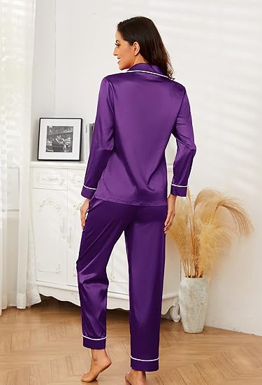 Light purple Silk Pj Set
