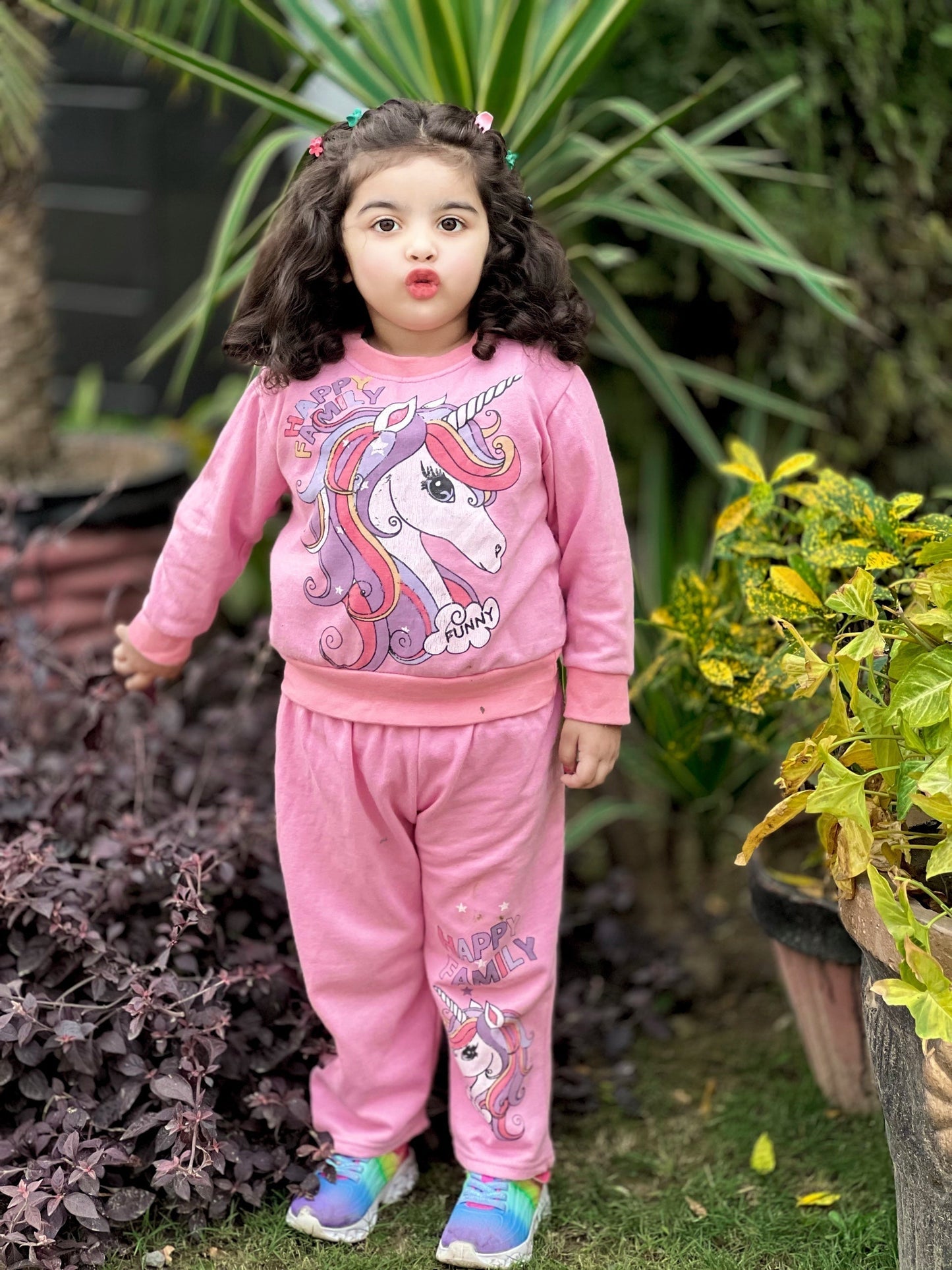 Happy Family Printed Fleece Winter Suit For Kids
